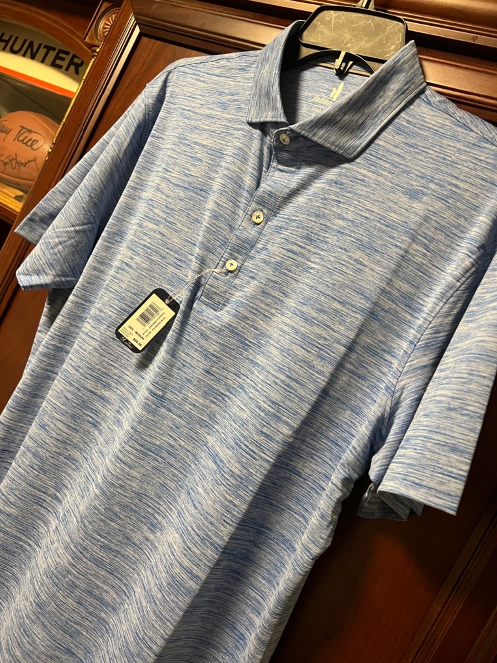 Brand New Johnnie-O Featherweight Performance Stretch Tennis 🎾 Blue Golf ⛳️ Polo - Picture 3 of 12